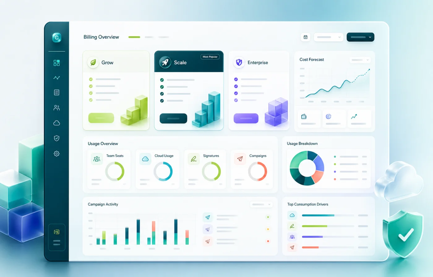 Pricing dashboard preview
